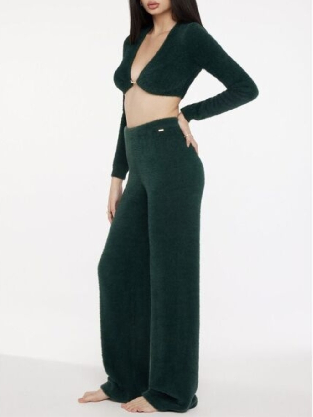 2 Piece Set! Savage X Fenty Cozy Set Crop Top & Wide-Leg Knit Pants